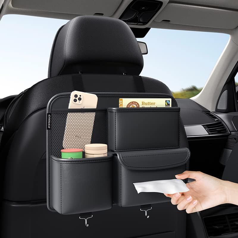 Multifunction Car Seat Side Organizer | Premium PU Leather Storage Bag