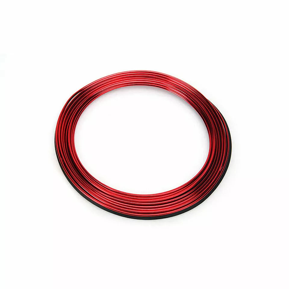 5-Meter Universal Car Interior Styling Strip | Decorative Dashboard Molding Trim (Red)