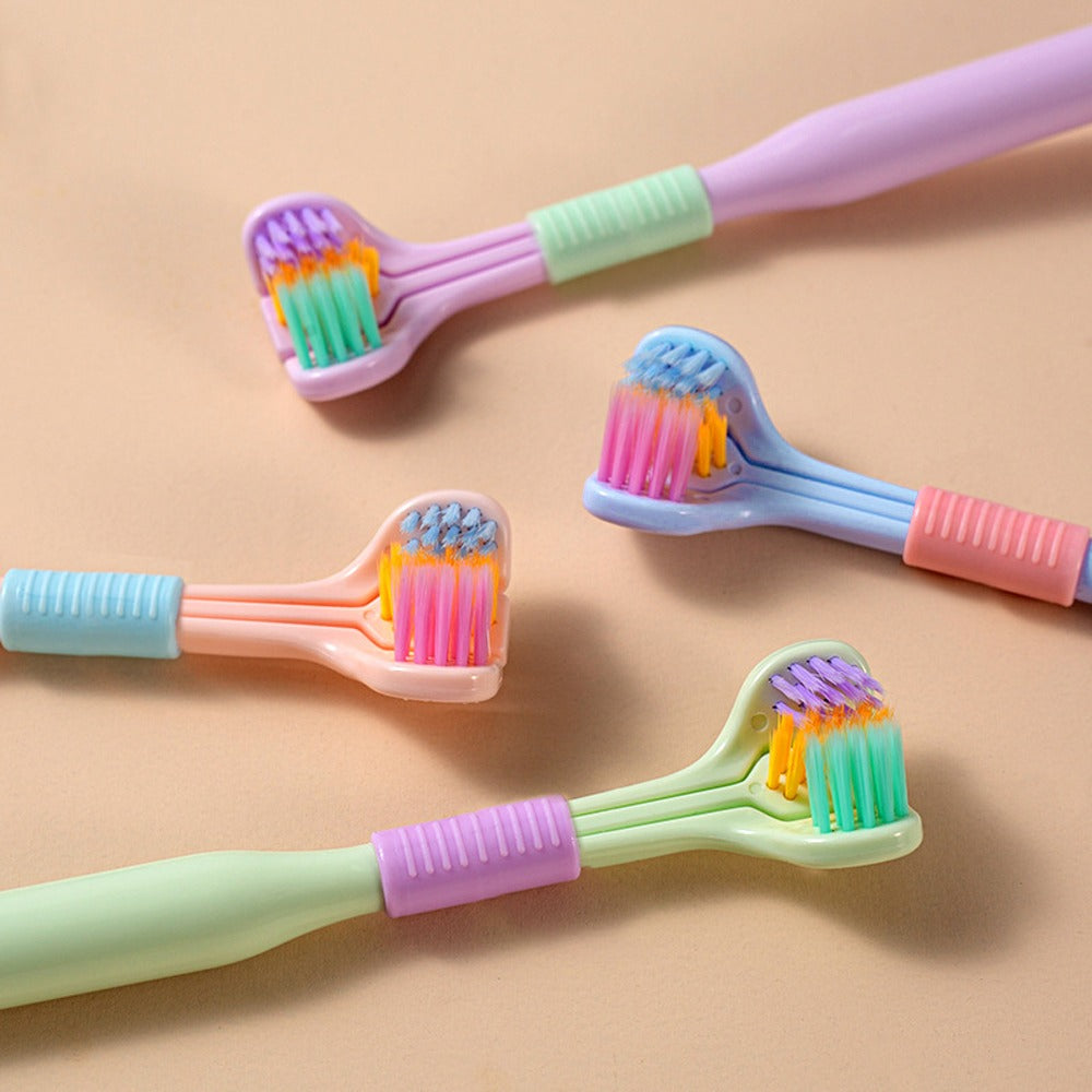 Three-Sided Soft Bristle Wrap-Around Manual Toothbrush (Pack of 2)