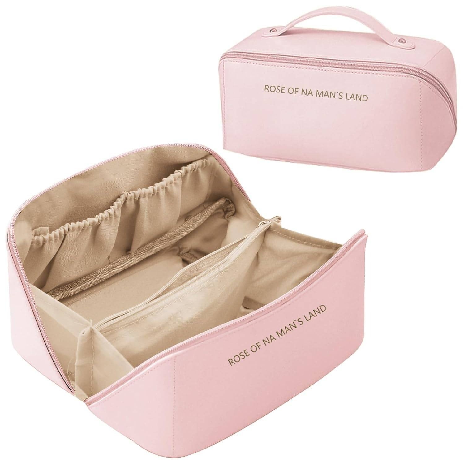 Large Capacity Waterproof Travel Cosmetic Bag & Makeup Organizer (Black)