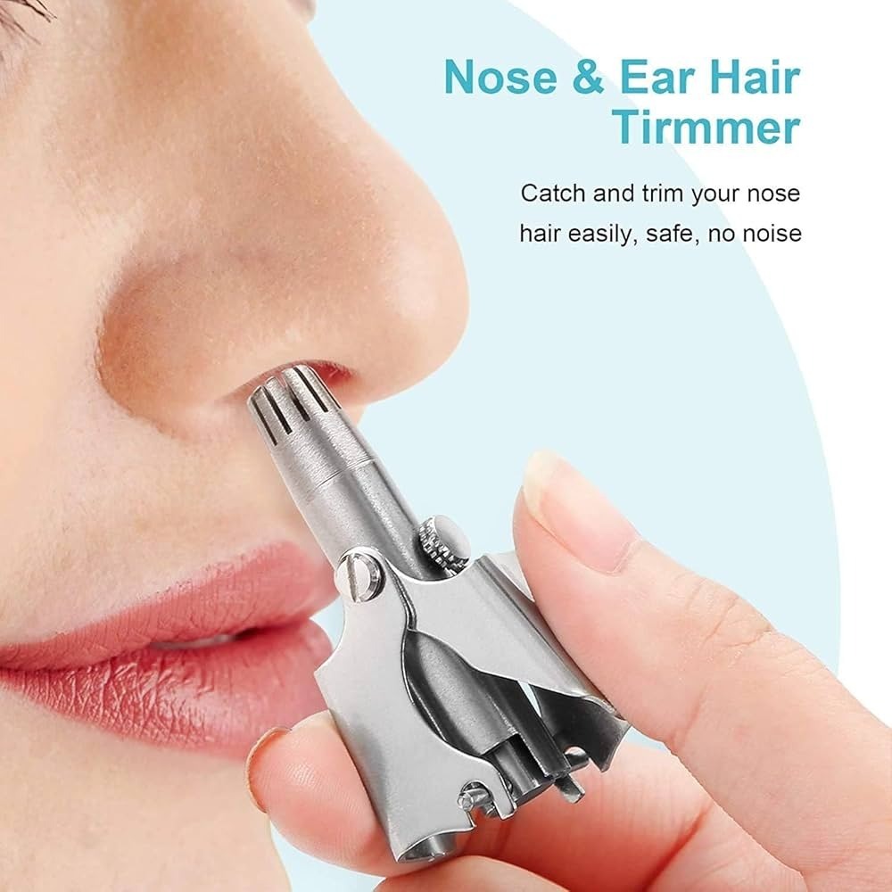 Mini Portable Stainless Steel Manual Nose Hair Trimmer
