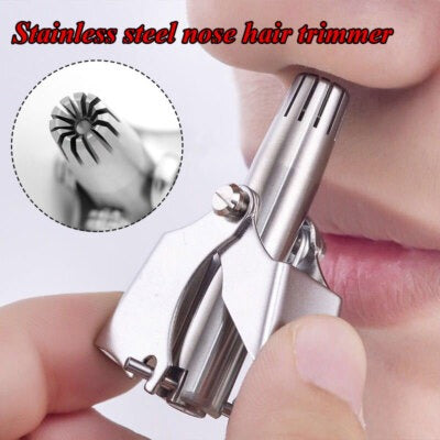 Mini Portable Stainless Steel Manual Nose Hair Trimmer