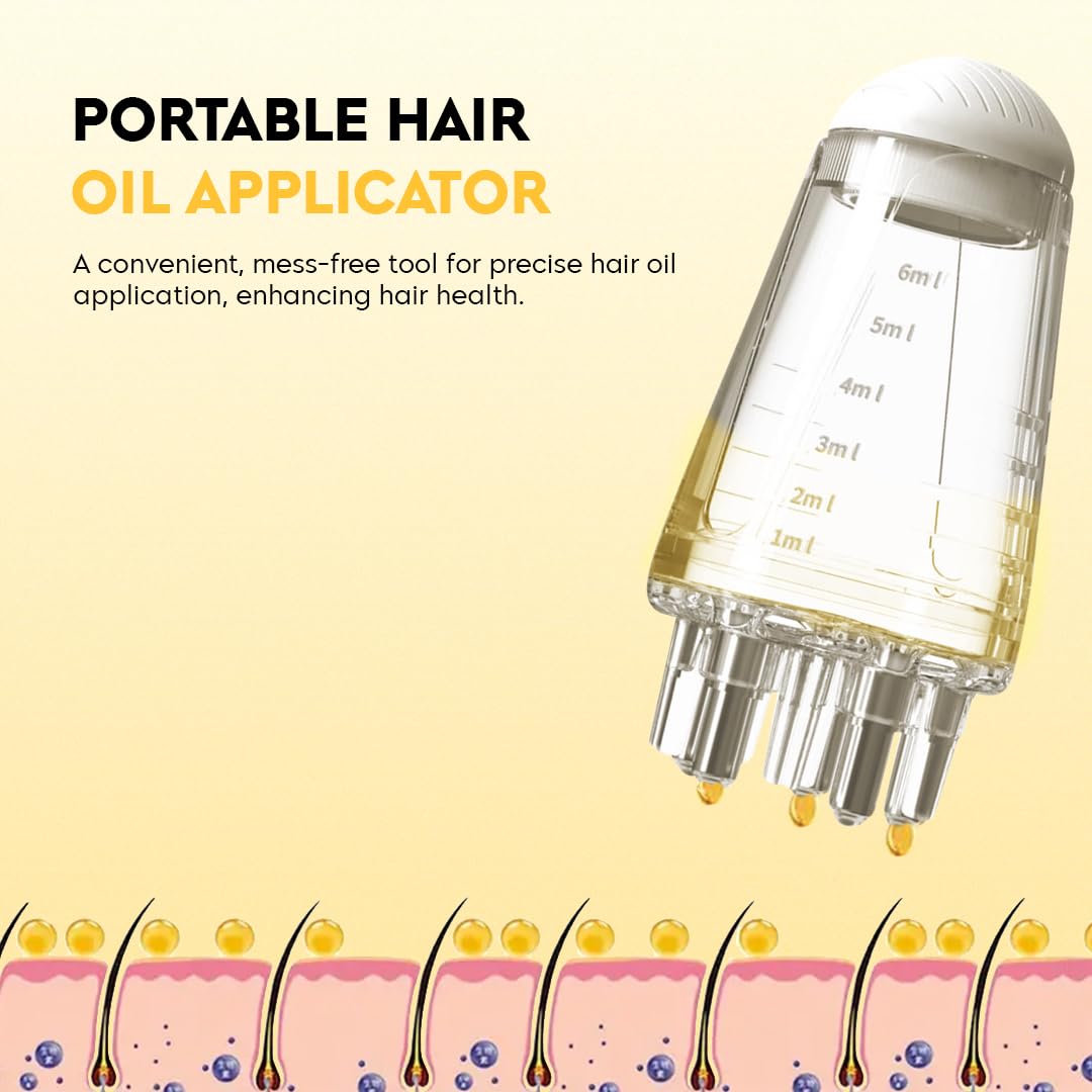 Portable Mini Scalp Massaging Hair Oil Applicator Comb (6ml)