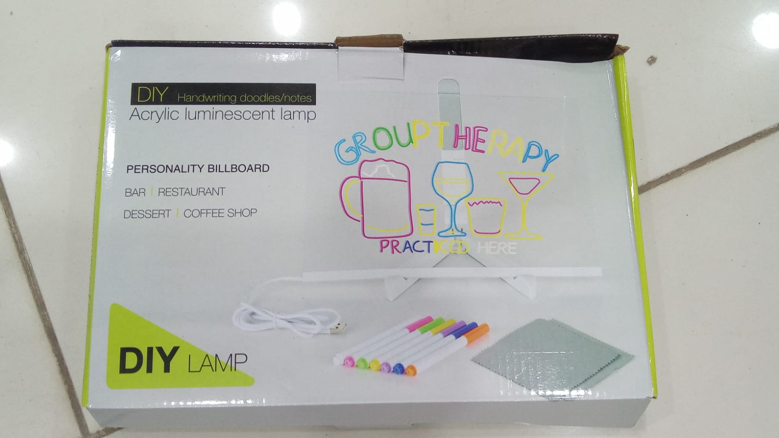 LED Acrylic Light-Up Writing Board (20x30 cm)