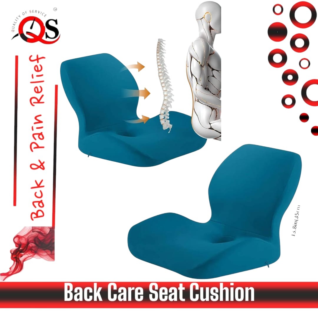 Ergonomic Memory Foam Lumbar Support Cushion | Orthopedic PU Backrest Pillow for Office Chair, Car & Home