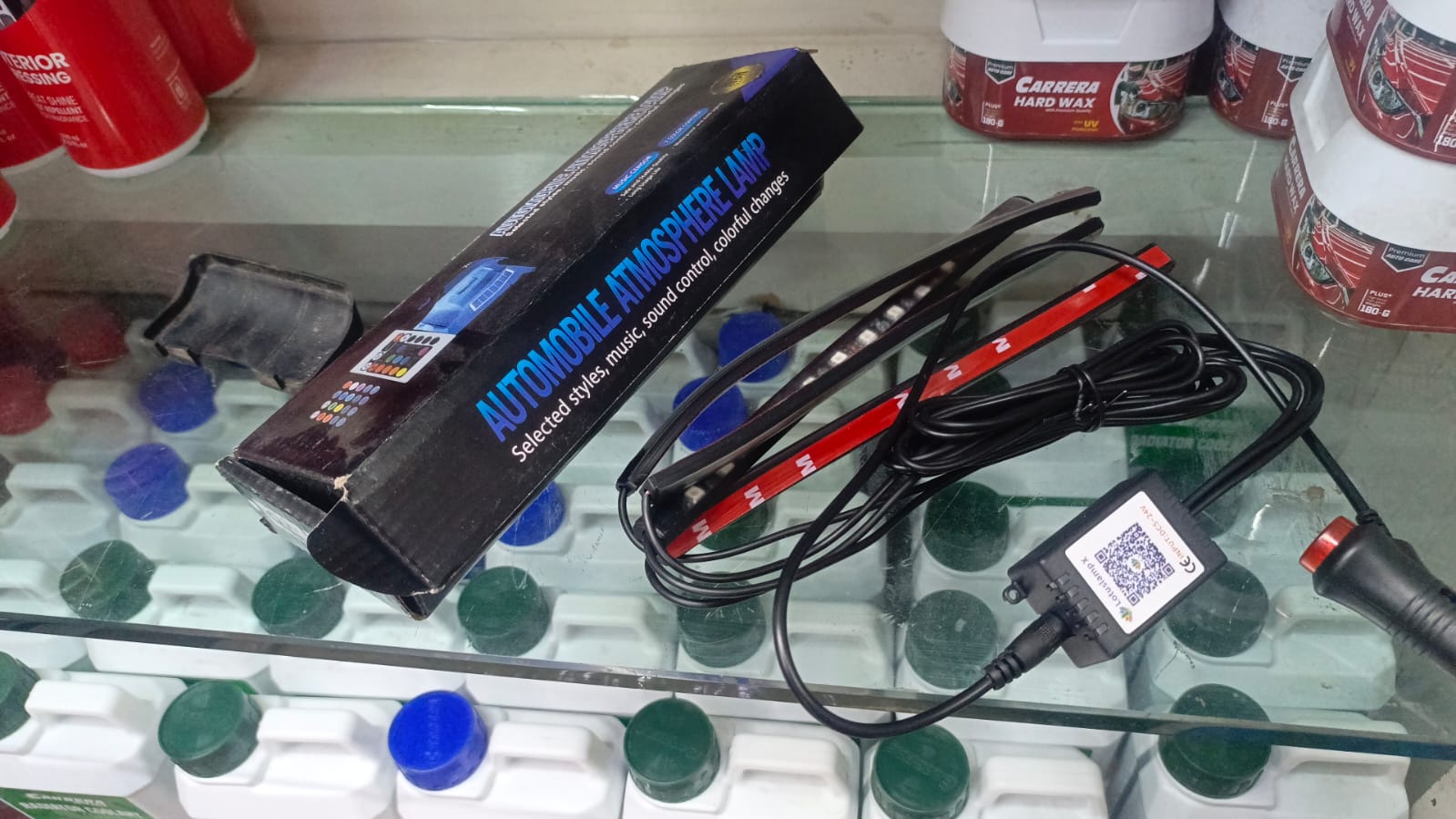 Smart RGB Car Atmosphere Light (12 LED Model) | App-Controlled Ambient Interior Foot & Mood Lighting
