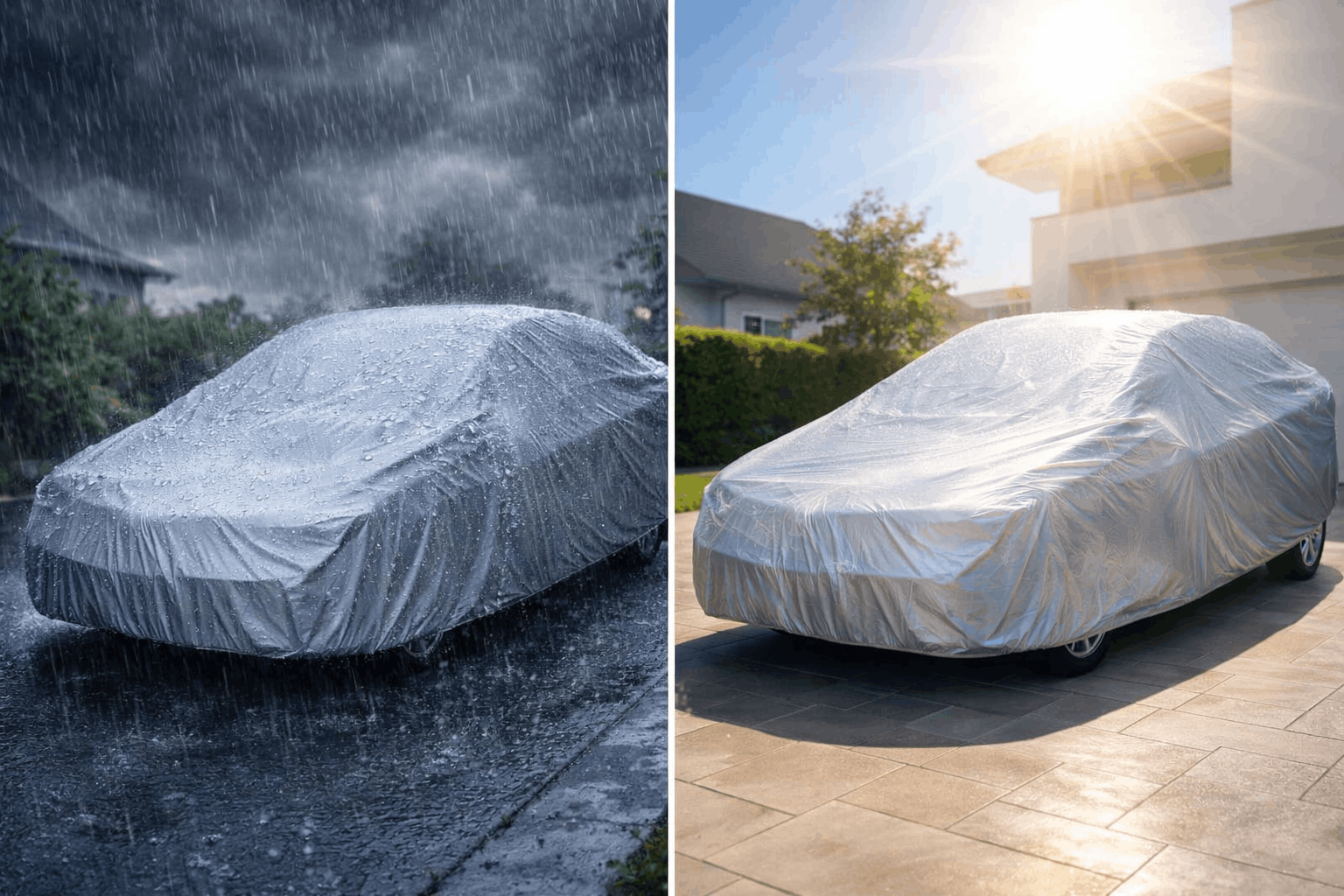 Premium Silver Parachute Car Top Cover for Toyota Corolla (2006–2023) | Waterproof & Heat Resistant Full Body Protection