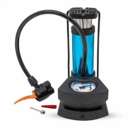 Dual-Use Air Pump with Pressure Gauge