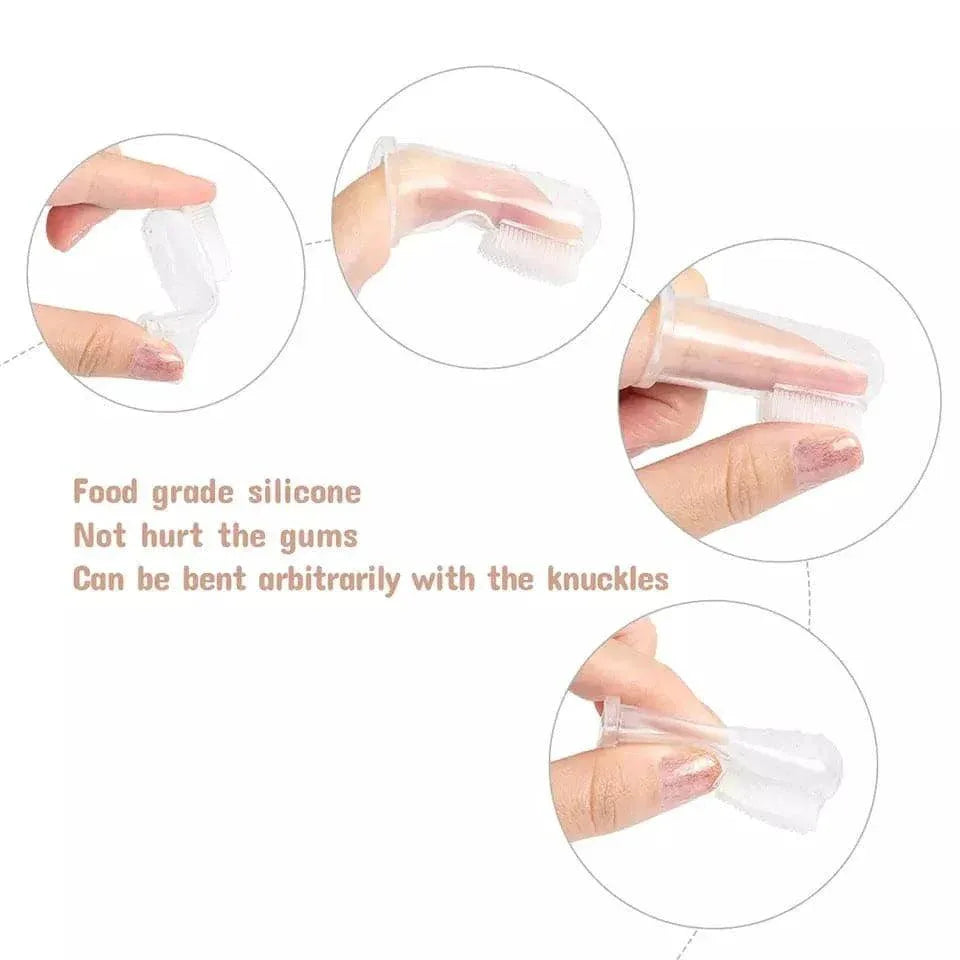 Baby Silicone Toothbrush - Soft Finger Toothbrush for Infants