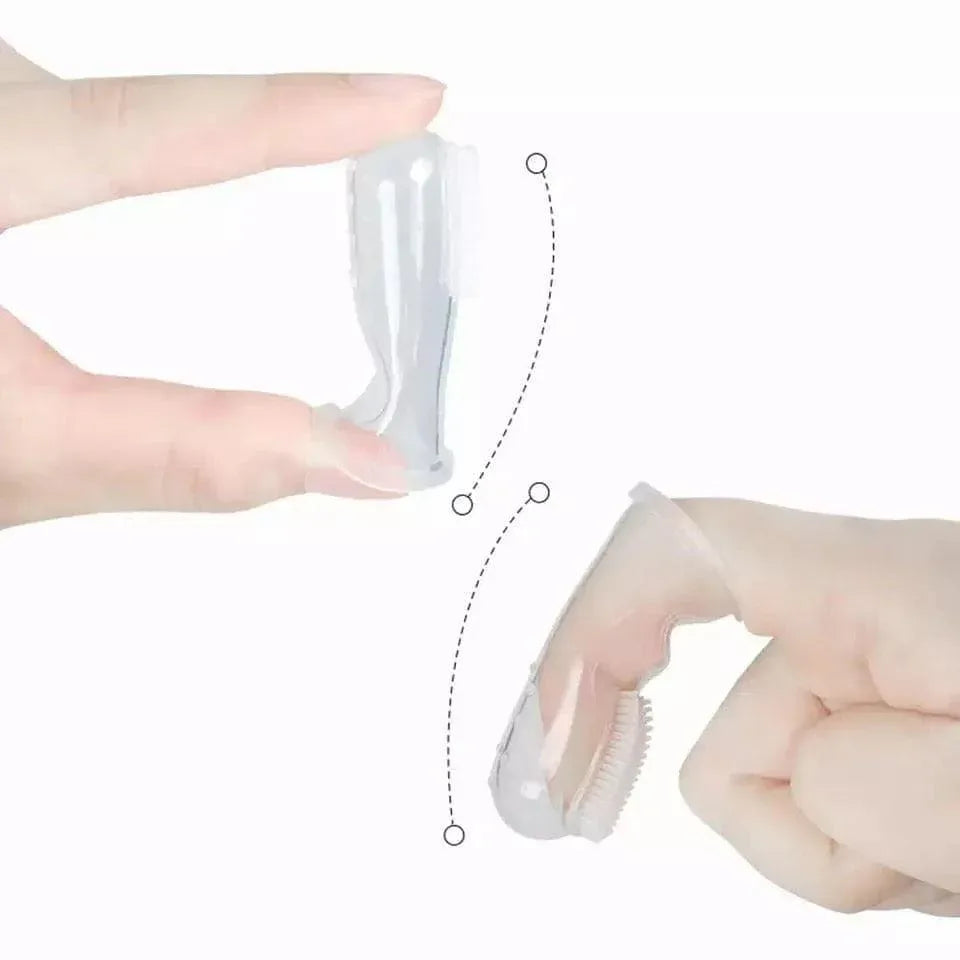 Baby Silicone Toothbrush - Soft Finger Toothbrush for Infants