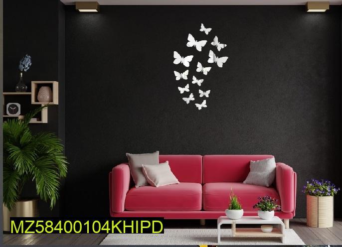 3D Butterfly Wall Stickers Yellow Acrylic Decor