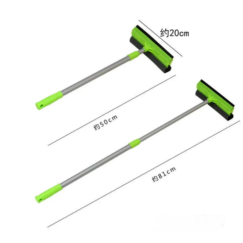 2-in-1 Long Handle Window Scraper – Adjustable Glass Cleaner