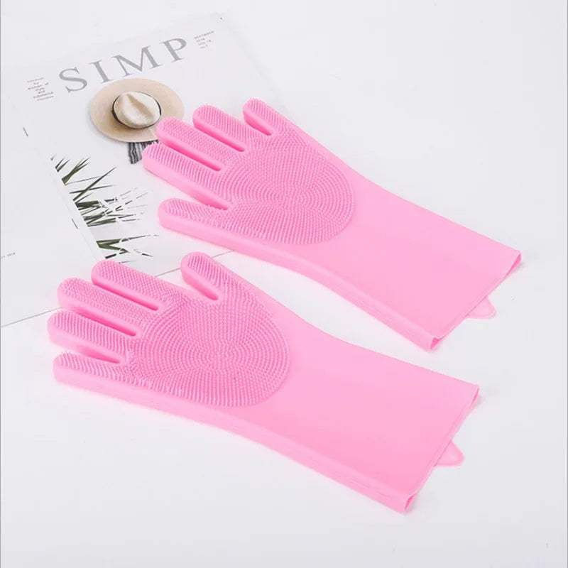 Waterproof Silicone Dishwashing Gloves – Soft & Durable