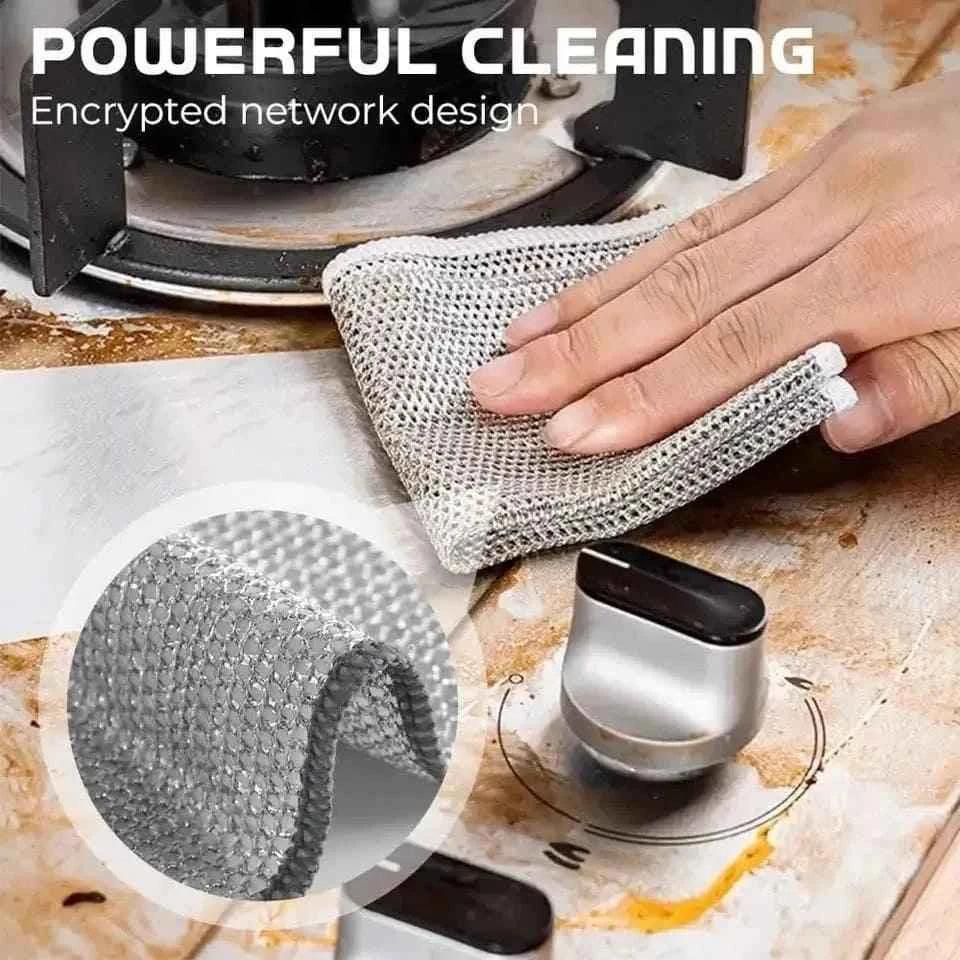 Non-Scratch Cleaning Cloth for Dishes | Durable Steel Wire Dishcloth