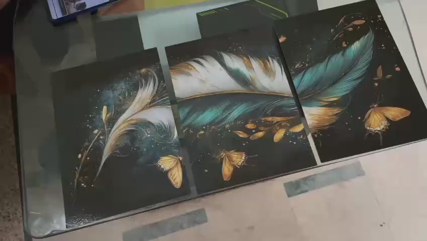 Load video: Set of 3 Premium Wall Art Photo Tiles – Modern Home Decor Sets