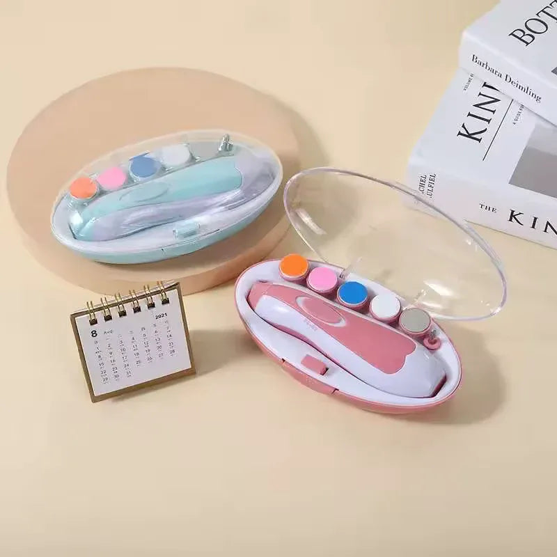 Electric Baby Nail Trimmer Set with 6 Attachments